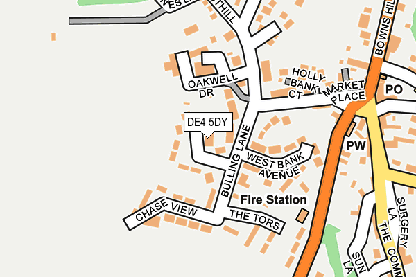 DE4 5DY map - OS OpenMap – Local (Ordnance Survey) DE4 5DY map - OS OpenMap – Local (Ordnance Survey)