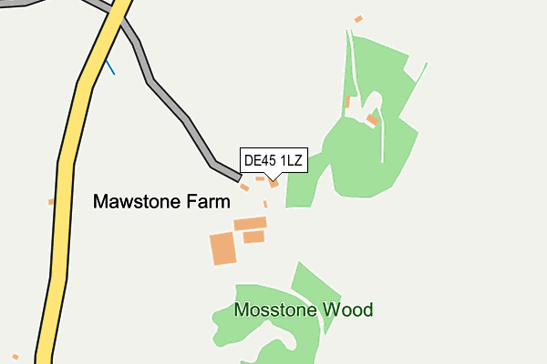 DE45 1LZ map - OS OpenMap – Local (Ordnance Survey) DE45 1LZ map - OS OpenMap – Local (Ordnance Survey)