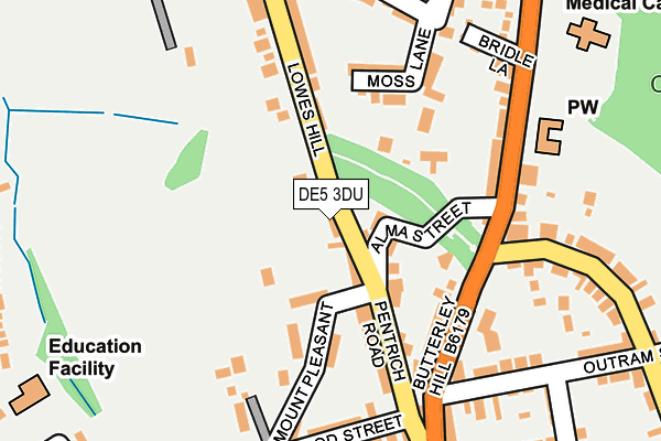 DE5 3DU map - OS OpenMap – Local (Ordnance Survey) DE5 3DU map - OS OpenMap – Local (Ordnance Survey)