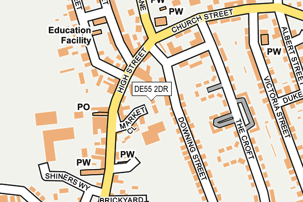 DE55 2DR map - OS OpenMap – Local (Ordnance Survey) DE55 2DR map - OS OpenMap – Local (Ordnance Survey)