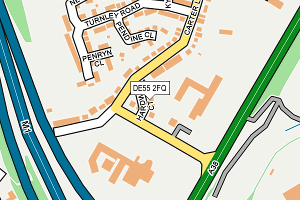 DE55 2FQ map - OS OpenMap – Local (Ordnance Survey) DE55 2FQ map - OS OpenMap – Local (Ordnance Survey)