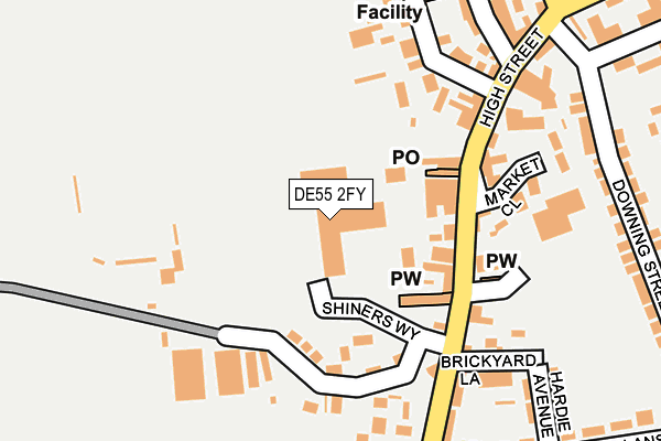 DE55 2FY map - OS OpenMap – Local (Ordnance Survey) DE55 2FY map - OS OpenMap – Local (Ordnance Survey)
