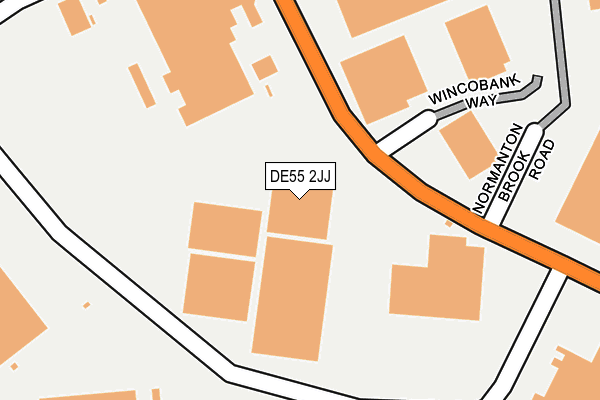 DE55 2JJ map - OS OpenMap – Local (Ordnance Survey) DE55 2JJ map - OS OpenMap – Local (Ordnance Survey)