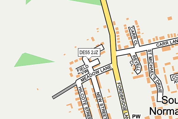 DE55 2JZ map - OS OpenMap – Local (Ordnance Survey) DE55 2JZ map - OS OpenMap – Local (Ordnance Survey)
