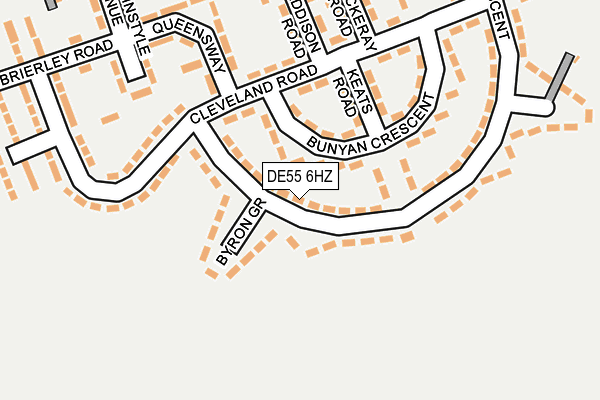 DE55 6HZ map - OS OpenMap – Local (Ordnance Survey) DE55 6HZ map - OS OpenMap – Local (Ordnance Survey)