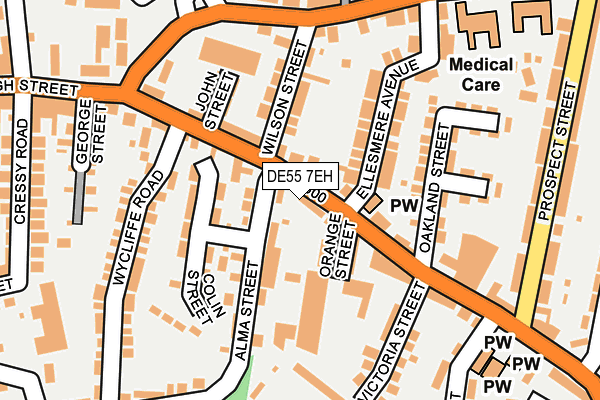 DE55 7EH map - OS OpenMap – Local (Ordnance Survey) DE55 7EH map - OS OpenMap – Local (Ordnance Survey)