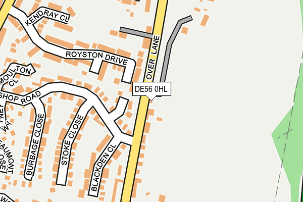 DE56 0HL map - OS OpenMap – Local (Ordnance Survey) DE56 0HL map - OS OpenMap – Local (Ordnance Survey)