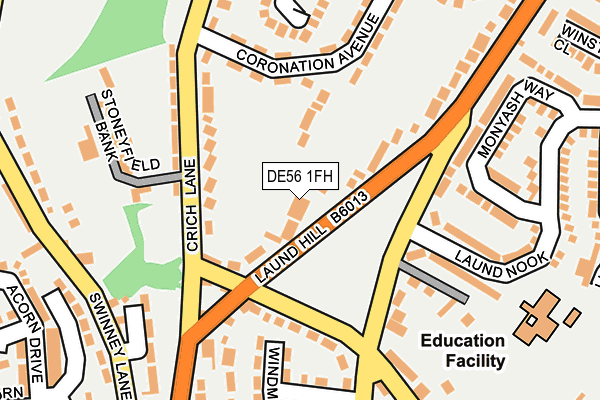 DE56 1FH map - OS OpenMap – Local (Ordnance Survey) DE56 1FH map - OS OpenMap – Local (Ordnance Survey)