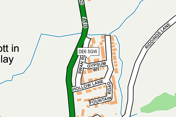 DE6 5GW map - OS OpenMap – Local (Ordnance Survey) DE6 5GW map - OS OpenMap – Local (Ordnance Survey)