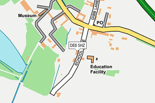 DE6 5HZ map - OS OpenMap – Local (Ordnance Survey) DE6 5HZ map - OS OpenMap – Local (Ordnance Survey)