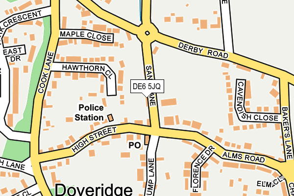 DE6 5JQ map - OS OpenMap – Local (Ordnance Survey) DE6 5JQ map - OS OpenMap – Local (Ordnance Survey)