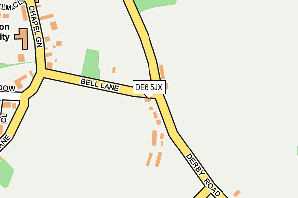 DE6 5JX map - OS OpenMap – Local (Ordnance Survey) DE6 5JX map - OS OpenMap – Local (Ordnance Survey)