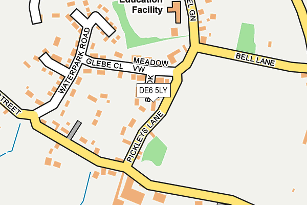 DE6 5LY map - OS OpenMap – Local (Ordnance Survey) DE6 5LY map - OS OpenMap – Local (Ordnance Survey)