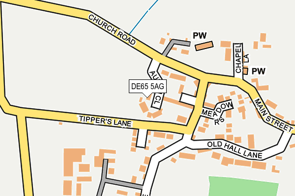 DE65 5AG map - OS OpenMap – Local (Ordnance Survey) DE65 5AG map - OS OpenMap – Local (Ordnance Survey)