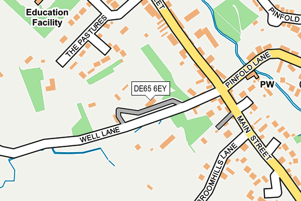 DE65 6EY map - OS OpenMap – Local (Ordnance Survey) DE65 6EY map - OS OpenMap – Local (Ordnance Survey)
