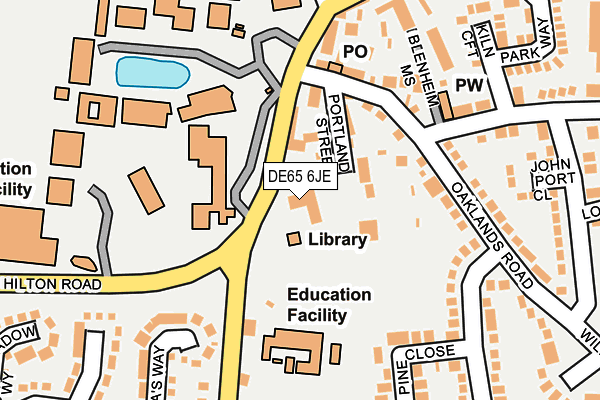 DE65 6JE map - OS OpenMap – Local (Ordnance Survey) DE65 6JE map - OS OpenMap – Local (Ordnance Survey)