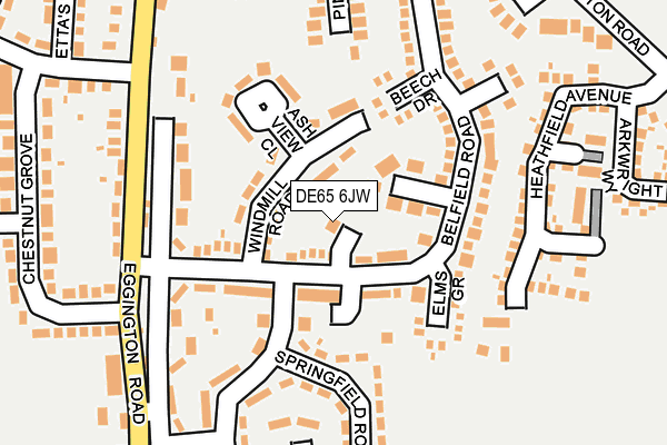 DE65 6JW map - OS OpenMap – Local (Ordnance Survey) DE65 6JW map - OS OpenMap – Local (Ordnance Survey)