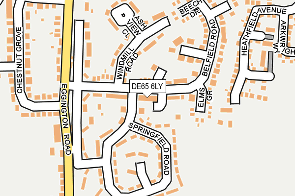 DE65 6LY map - OS OpenMap – Local (Ordnance Survey) DE65 6LY map - OS OpenMap – Local (Ordnance Survey)