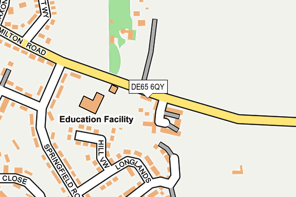 DE65 6QY map - OS OpenMap – Local (Ordnance Survey) DE65 6QY map - OS OpenMap – Local (Ordnance Survey)