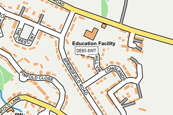 DE65 6WT map - OS OpenMap – Local (Ordnance Survey) DE65 6WT map - OS OpenMap – Local (Ordnance Survey)