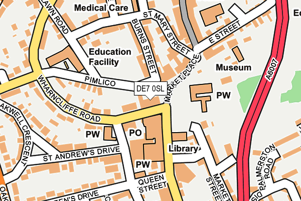 DE7 0SL map - OS OpenMap – Local (Ordnance Survey) DE7 0SL map - OS OpenMap – Local (Ordnance Survey)