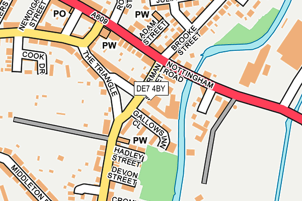 DE7 4BY map - OS OpenMap – Local (Ordnance Survey) DE7 4BY map - OS OpenMap – Local (Ordnance Survey)