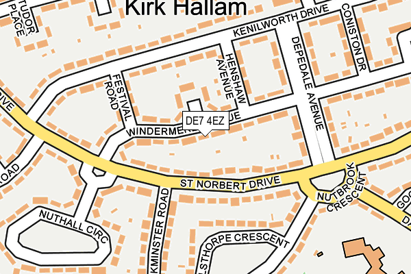 DE7 4EZ map - OS OpenMap – Local (Ordnance Survey) DE7 4EZ map - OS OpenMap – Local (Ordnance Survey)