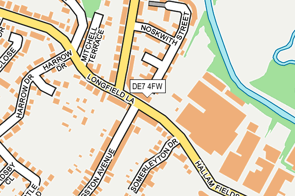 DE7 4FW map - OS OpenMap – Local (Ordnance Survey) DE7 4FW map - OS OpenMap – Local (Ordnance Survey)