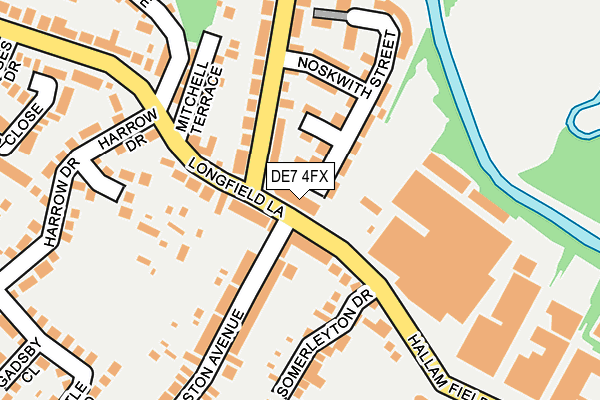 DE7 4FX map - OS OpenMap – Local (Ordnance Survey) DE7 4FX map - OS OpenMap – Local (Ordnance Survey)