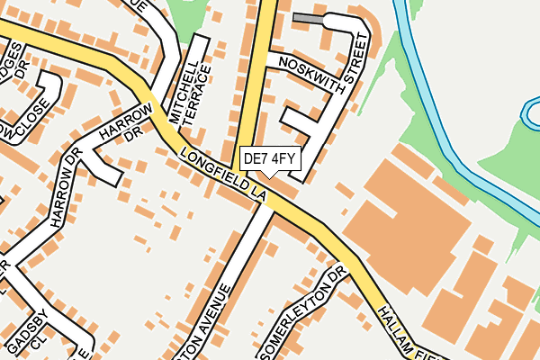DE7 4FY map - OS OpenMap – Local (Ordnance Survey) DE7 4FY map - OS OpenMap – Local (Ordnance Survey)