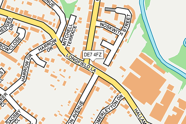 DE7 4FZ map - OS OpenMap – Local (Ordnance Survey) DE7 4FZ map - OS OpenMap – Local (Ordnance Survey)