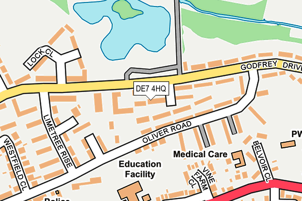 DE7 4HQ map - OS OpenMap – Local (Ordnance Survey) DE7 4HQ map - OS OpenMap – Local (Ordnance Survey)