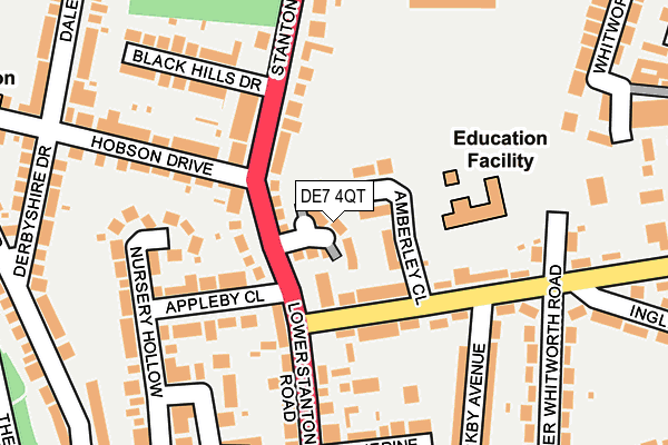 DE7 4QT map - OS OpenMap – Local (Ordnance Survey) DE7 4QT map - OS OpenMap – Local (Ordnance Survey)