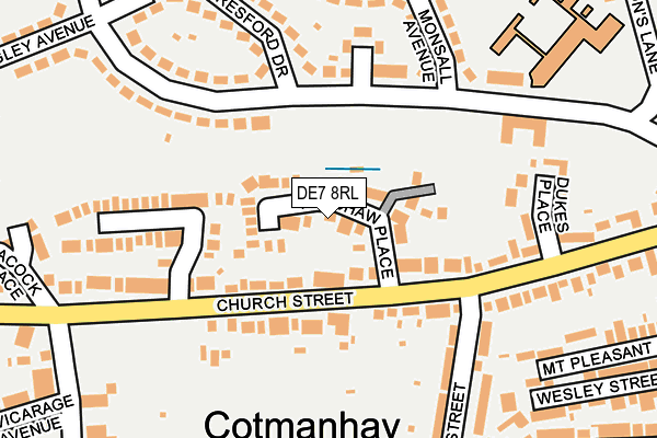 DE7 8RL map - OS OpenMap – Local (Ordnance Survey) DE7 8RL map - OS OpenMap – Local (Ordnance Survey)