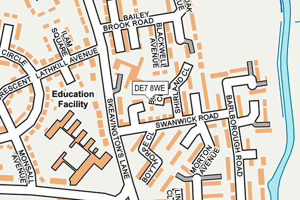 DE7 8WE map - OS OpenMap – Local (Ordnance Survey) DE7 8WE map - OS OpenMap – Local (Ordnance Survey)