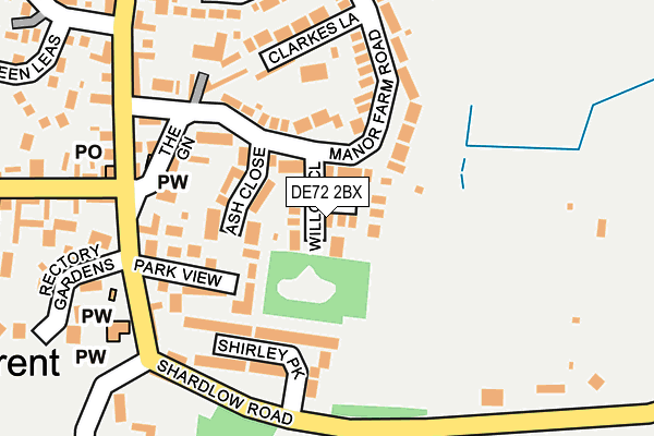DE72 2BX map - OS OpenMap – Local (Ordnance Survey) DE72 2BX map - OS OpenMap – Local (Ordnance Survey)
