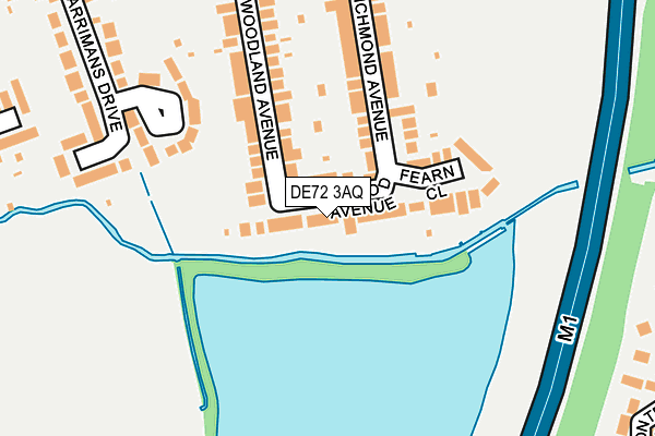 DE72 3AQ map - OS OpenMap – Local (Ordnance Survey) DE72 3AQ map - OS OpenMap – Local (Ordnance Survey)