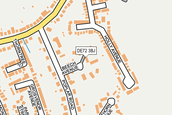 DE72 3BJ map - OS OpenMap – Local (Ordnance Survey) DE72 3BJ map - OS OpenMap – Local (Ordnance Survey)