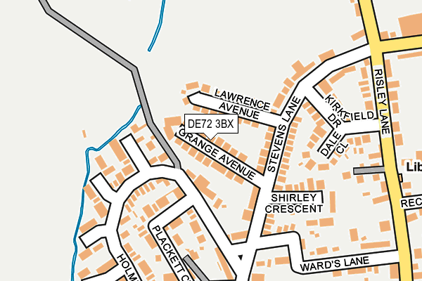 DE72 3BX map - OS OpenMap – Local (Ordnance Survey) DE72 3BX map - OS OpenMap – Local (Ordnance Survey)