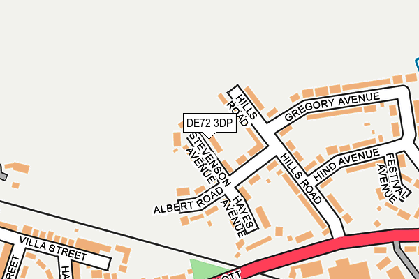 DE72 3DP map - OS OpenMap – Local (Ordnance Survey) DE72 3DP map - OS OpenMap – Local (Ordnance Survey)