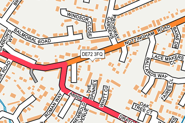 DE72 3FQ map - OS OpenMap – Local (Ordnance Survey)