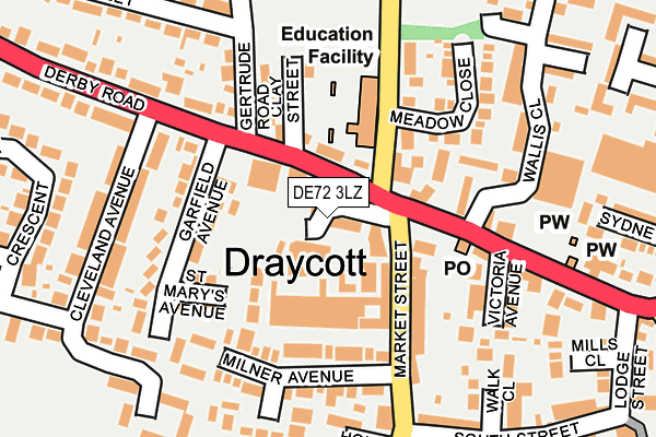 DE72 3LZ map - OS OpenMap – Local (Ordnance Survey) DE72 3LZ map - OS OpenMap – Local (Ordnance Survey)