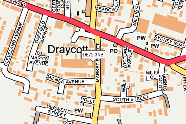 DE72 3NB map - OS OpenMap – Local (Ordnance Survey) DE72 3NB map - OS OpenMap – Local (Ordnance Survey)