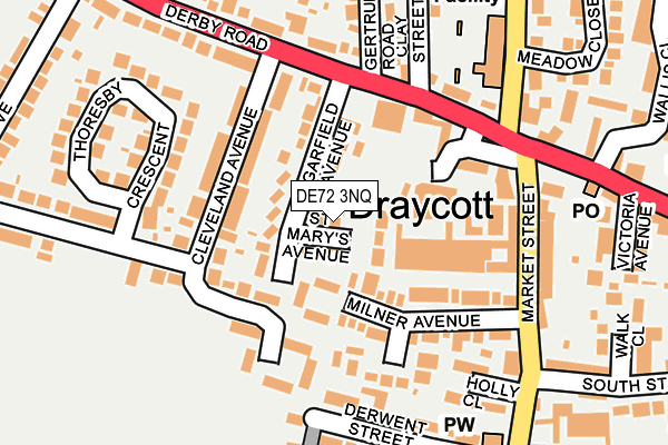 DE72 3NQ map - OS OpenMap – Local (Ordnance Survey) DE72 3NQ map - OS OpenMap – Local (Ordnance Survey)