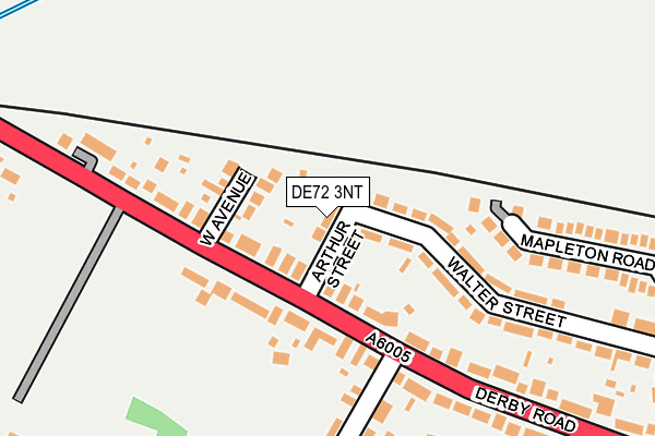 DE72 3NT map - OS OpenMap – Local (Ordnance Survey)