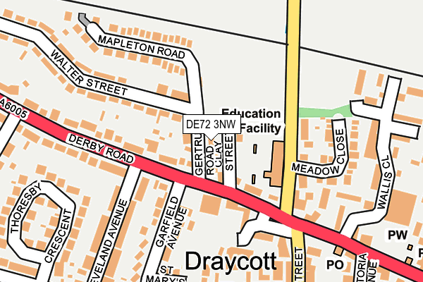 DE72 3NW map - OS OpenMap – Local (Ordnance Survey) DE72 3NW map - OS OpenMap – Local (Ordnance Survey)