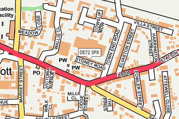 DE72 3PX map - OS OpenMap – Local (Ordnance Survey) DE72 3PX map - OS OpenMap – Local (Ordnance Survey)