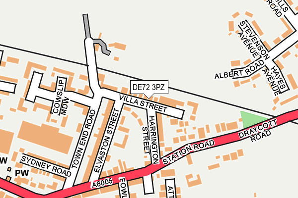 DE72 3PZ map - OS OpenMap – Local (Ordnance Survey) DE72 3PZ map - OS OpenMap – Local (Ordnance Survey)