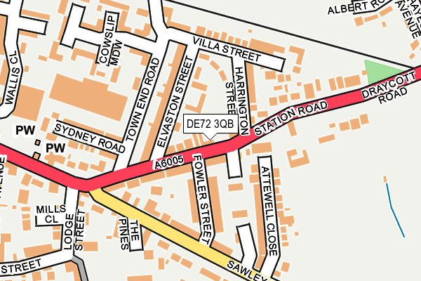 DE72 3QB map - OS OpenMap – Local (Ordnance Survey) DE72 3QB map - OS OpenMap – Local (Ordnance Survey)