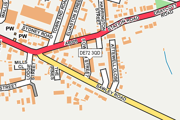 DE72 3QD map - OS OpenMap – Local (Ordnance Survey) DE72 3QD map - OS OpenMap – Local (Ordnance Survey)